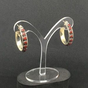 Never worn sterling silver pierced earrings